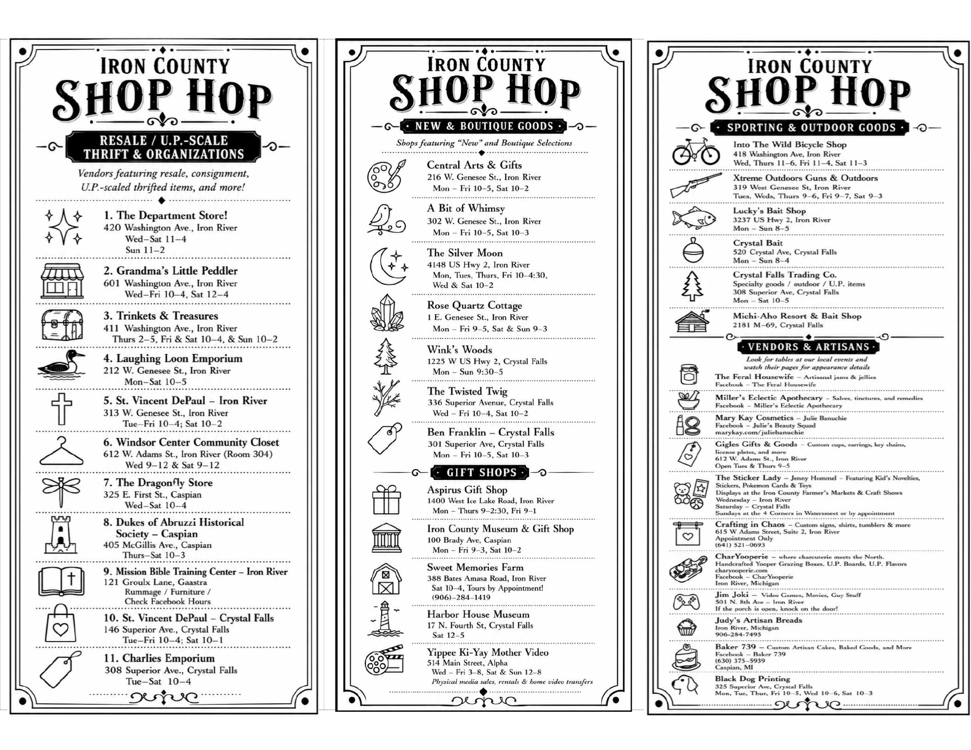 Iron County Shop Hop brochure page 2